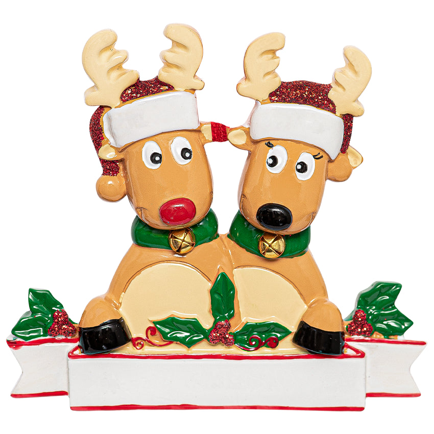 Personalized Reindeer Couple Ornament