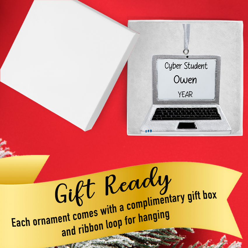 Personalized Laptop Christmas Ornament
