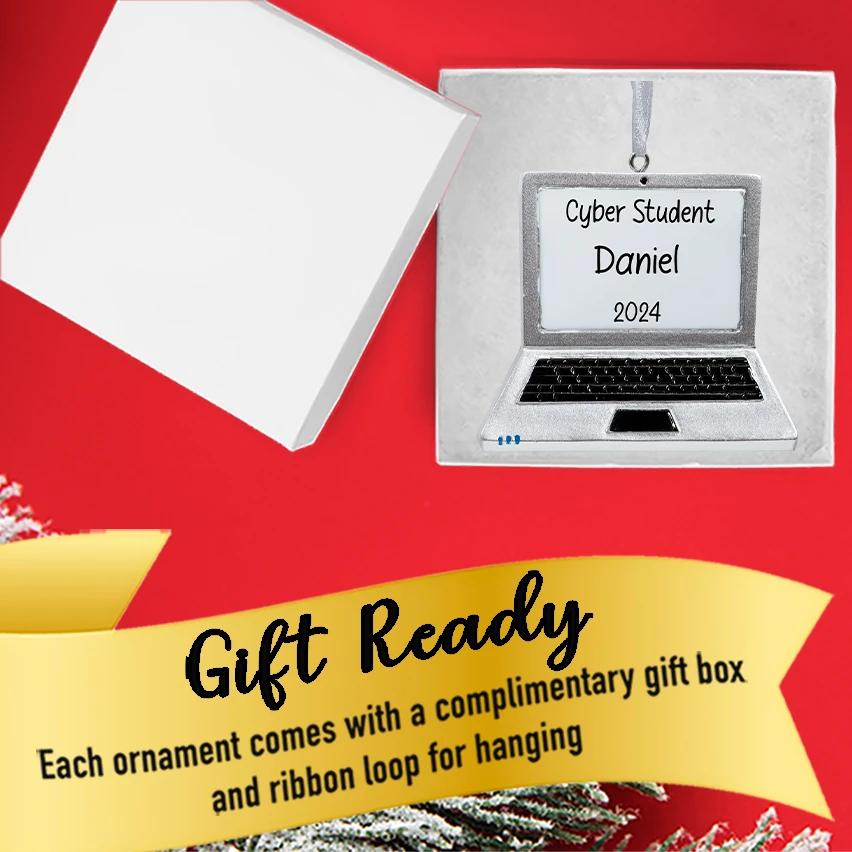 Personalized Laptop Christmas Ornament