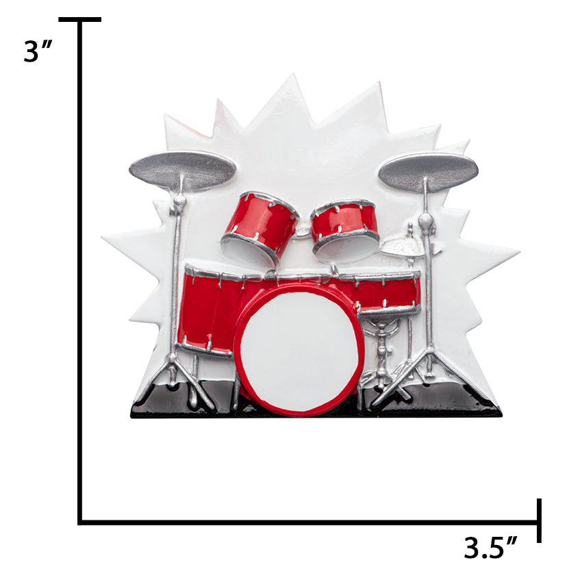 Personalized Drum Kit Musical Instrument Christmas Ornament