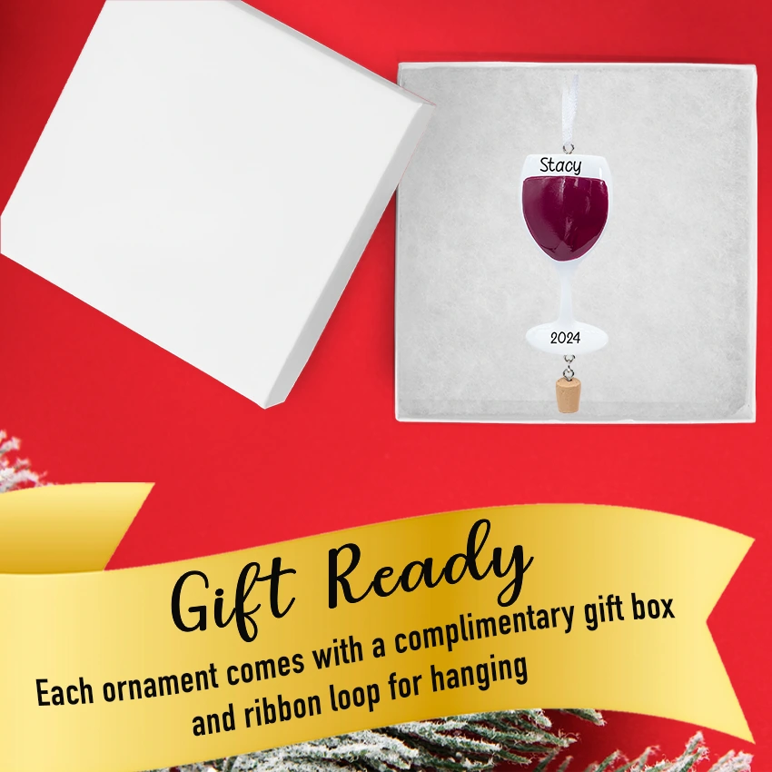 Personalized Wine Christmas Ornament