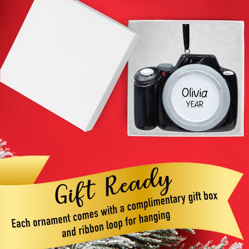 Personalized Camera Christmas Ornament