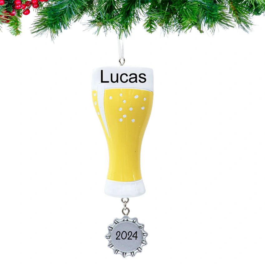 Personalized Beer Christmas Ornament