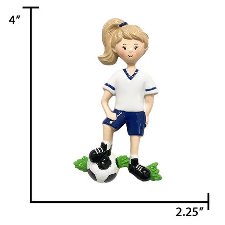Soccer Girl Christmas Ornament / Personalized Player 2025