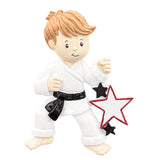 Personalized Karate Boy Christmas Ornament 2025