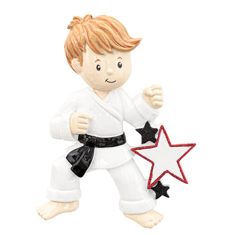 Personalized Karate Boy Christmas Ornament 2025