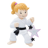Personalized Karate Girl Christmas Ornament 2025