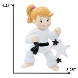 Personalized Karate Girl Christmas Ornament