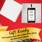 Personalized Cell Phone Christmas Ornament
