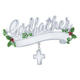 Personalized Godfather Christmas Ornament - Baptism Gift from Godchild