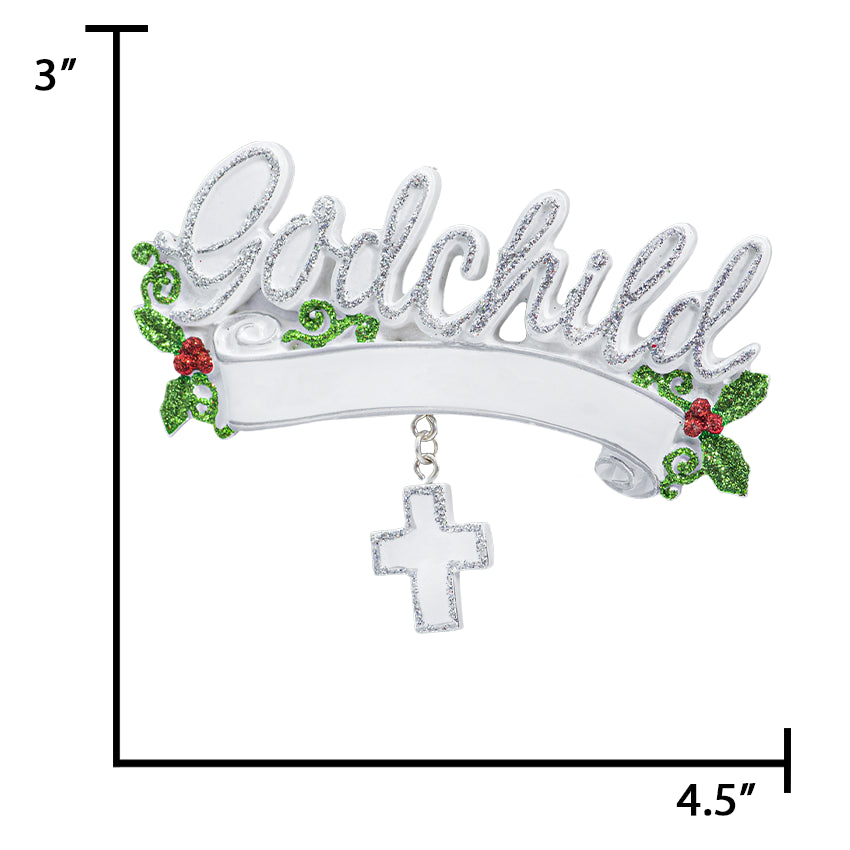 Personalized Godchild Christmas Ornament
