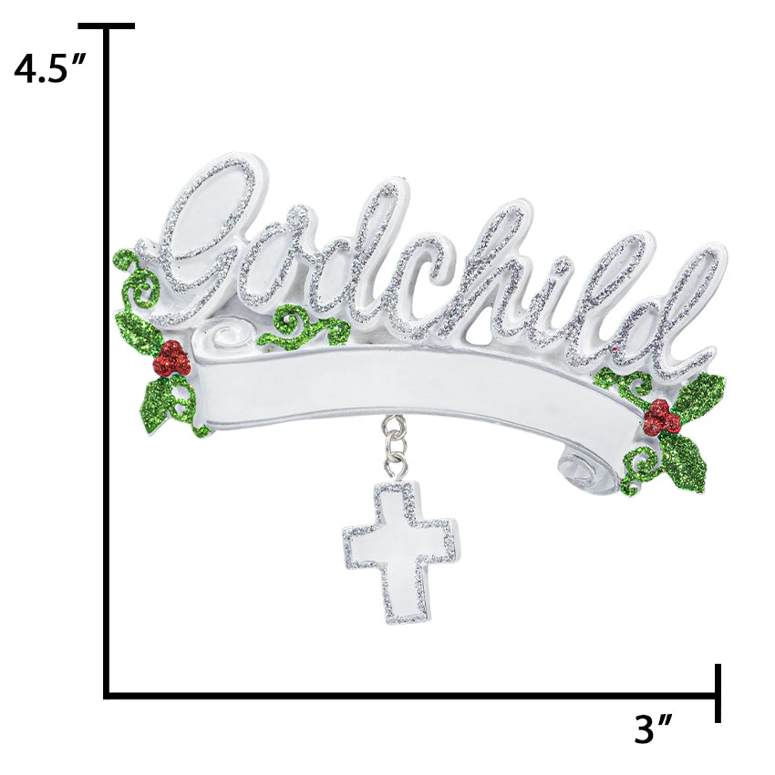 Personalized Godchild Christmas Ornament