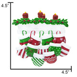Personalized Mitten Family of 11 Christmas Ornament
