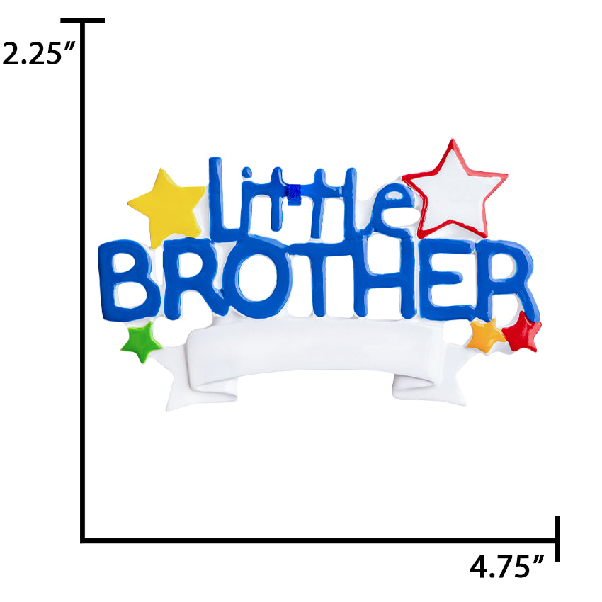 Personalized Little Brother Christmas Ornament