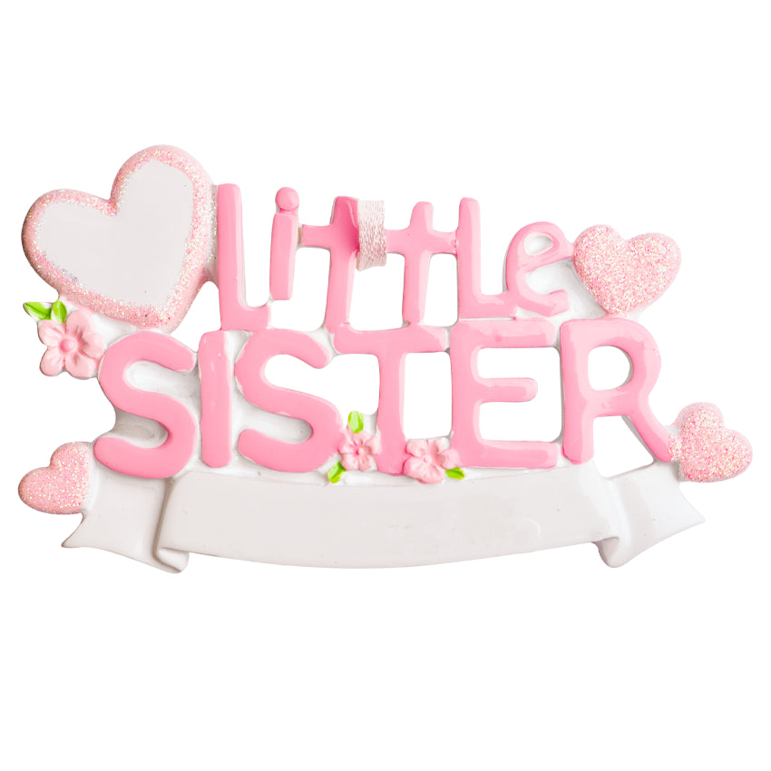 Personalized Little Sister Christmas Ornament