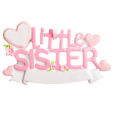 Personalized Little Sister Christmas Ornament