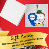 Personalized #1 Teacher Christmas Ornament - Best Great Teacher Gift