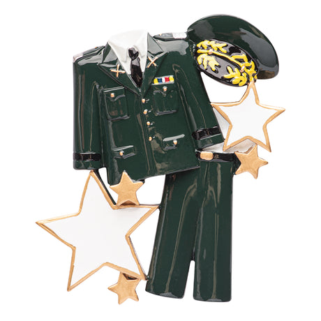 Personalized Army Uniform Christmas Ornament