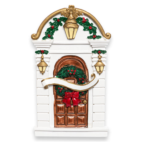 Personalized New Home / Holly Door Christmas Ornament