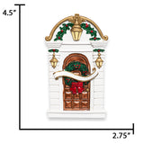 Personalized New Home / Holly Door Christmas Ornament