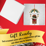 Personalized New Home / Holly Door Christmas Ornament