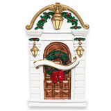 Personalized New Home / Holly Door Christmas Ornament