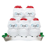 Personalized Wise Owl Family of 5 Christmas Ornament 2025