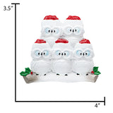 Personalized Wise Owl Family of 5 Christmas Ornament 2025