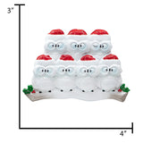 Personalized Wise Owl Family of 7 Christmas Ornament 2025