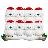 Personalized Wise Owl Family of 8 Christmas Ornament 2025