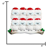 Personalized Wise Owl Family of 8 Christmas Ornament 2025