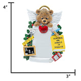 Personalized Teachers are Angels in Disguise Christmas Ornament