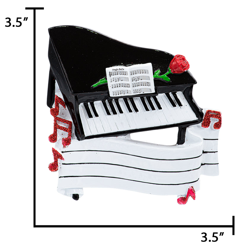 Personalized Piano Christmas Ornament