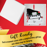 Personalized Piano Christmas Ornament