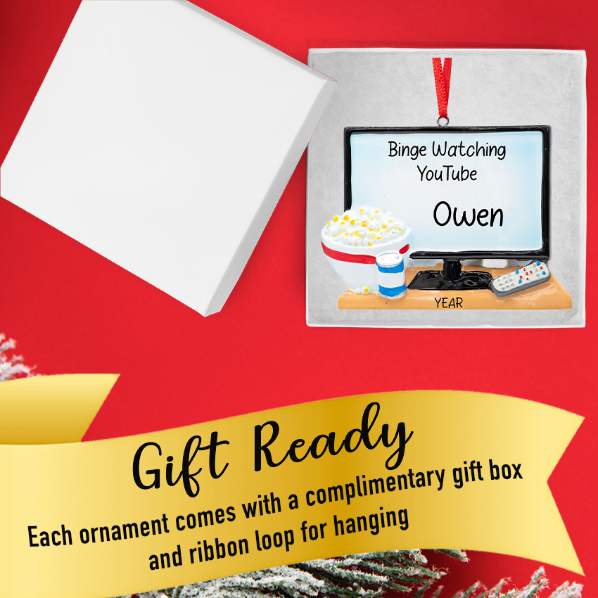 Personalized Television Christmas Ornament