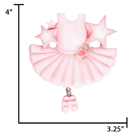 Personalized Ballet Christmas Ornament  - Pink Ballerina Costume