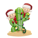 Custom Cactus Couple Christmas Ornament