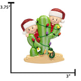 Custom Cactus Couple Christmas Ornament