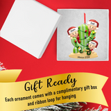 Custom Cactus Family of 3 Christmas Ornament