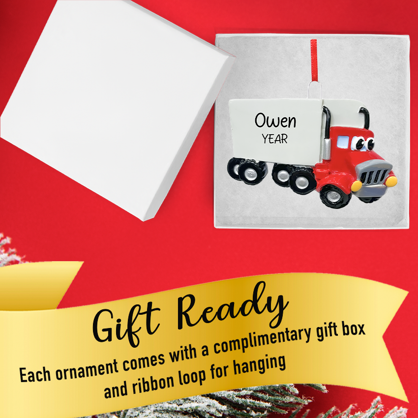 Personalized Truck Christmas Ornament