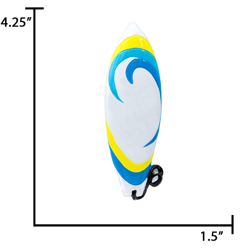 Custom Surfboard Christmas Ornament 2025