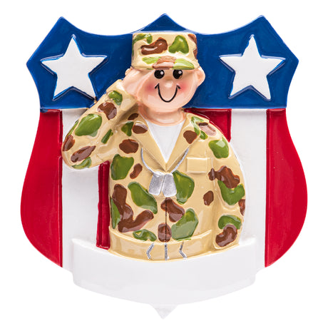 Personalized Army Christmas Ornament