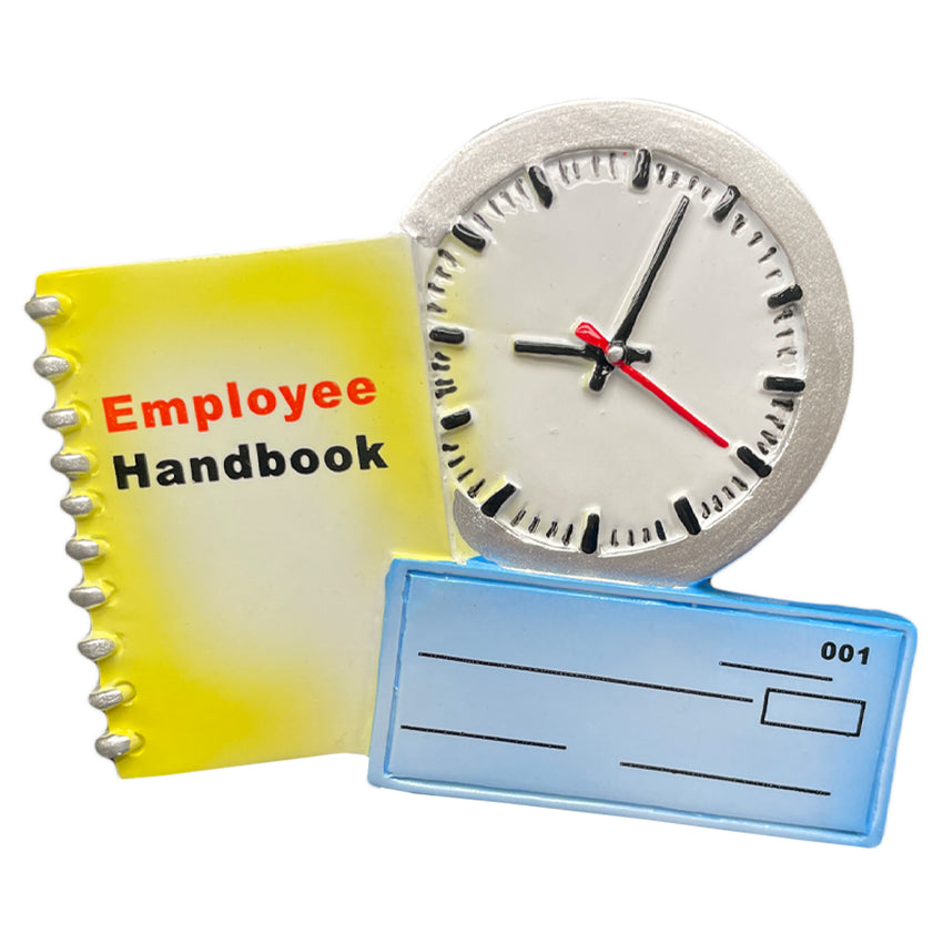 Personalized New Job Paycheck Christmas Ornament