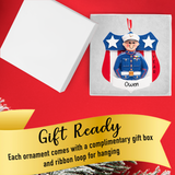 Personalized Marine Corps Christmas Ornament