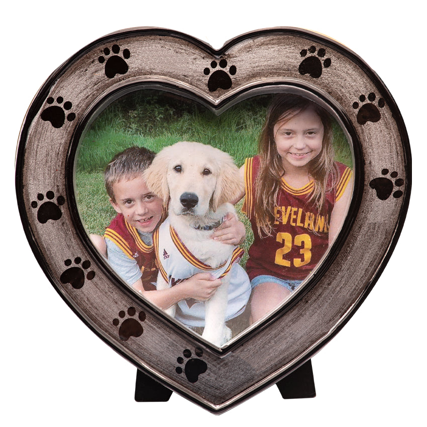 Custom Wooden Heart Dog Photo Frame Christmas Ornament