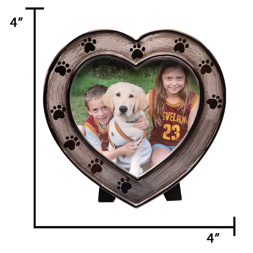 Custom Wooden Heart Dog Photo Frame Christmas Ornament