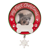 Customized Dog Picture Frame Christmas Ornament