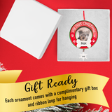 Customized Dog Picture Frame with Snowflake Christmas Ornament