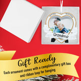 Personalized Memorial Picture Frame Christmas Ornament - Remembrance Sympathy Gift