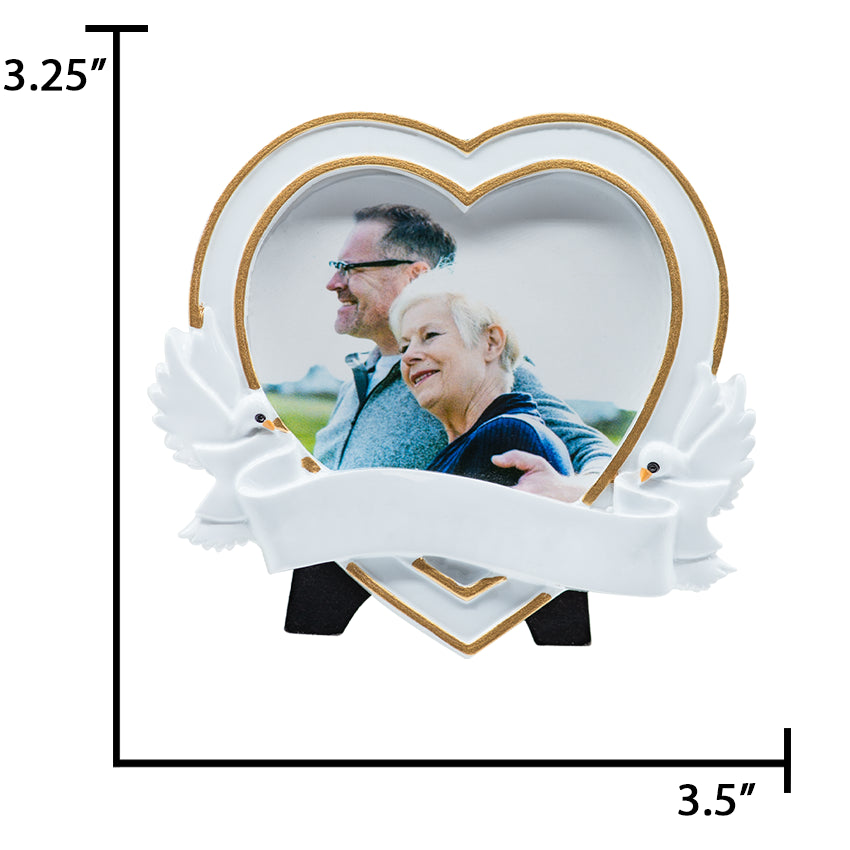 Personalized Memorial Picture Frame Christmas Ornament - Remembrance Sympathy Gift